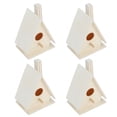 thumbnail image 2 of Kritne 4Pcs Mini Hanging Birds Nests Ornaments  Unfinished Wood Bird House Outdoor Garden Balcony Courtyard for Children to Paint, 2 of 8