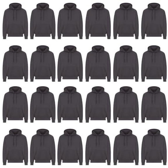 BILLIONHATS Wholesale Hoodie Sweatshirts, Men Womens Unisex Hoodies Cotton Blend, Bulk Adults Sweatshirt, Homeless Donation 12 PACK NAVY SIZE XL