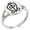 Silver, variant on Stainless Steel Aztec Power of Love Rune Minimalist Oval Top Polished Statement Signet Ring