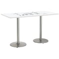 thumbnail image 2 of KFI Studios Whiteboard 3.5' x 8' Bistro Table, Silver Base, White, 2 of 2