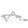 thumbnail image 2 of High polished (no plating) Stainless Steel Ring with AAA Grade CZ in Clear for Women Clear Stone Color Style DA107 Size 7, 2 of 2