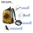 thumbnail image 4 of Yiaed Sky Golden Sunflower Field Print Backpack, Premium Laptop Backpack, Travel Backpack for Women, Lightweight Backpacks, Comfortable Back Pack-Medium, 4 of 7