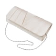 thumbnail image 2 of Elegant Classic Solid Satin Pleated Satin Flap Clutch Evening Bag Handbag, 2 of 4