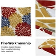 thumbnail image 6 of Red Yellow Pillow Covers 20x20 Set of 2, Navy Blue Floral Dahlia Farmhouse Decorations Throw Pillow Covers Geometry Design Summer Outdoors Decorative Linen Cushion Case for Couch Sofa Home, 6 of 6