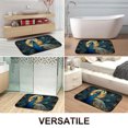 thumbnail image 3 of 1pc Peacock Absorbent Non-Slip Bathroom Thickened Flannel Rug Decor,Soft,Quick Drying,Suitable For Indoor/outdoor Use,Bathrooms,Bedrooms,Kitchens,Terrace,Laundry Rooms,16"x24", 3 of 9