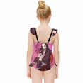 thumbnail image 4 of Kamado Nezuko Girls Swimsuit Ruffle One-piece Beachwear Kids Cute Swimwear Summer Bathing Suit 8-10Y（130cm）, 4 of 8