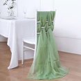 thumbnail image 4 of BalsaCircle 5 Sage Green Extra Premium Chiffon Chair Sashes Bows Ties Ceremony, 4 of 7