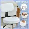 thumbnail image 4 of HOMCOM Tabouret Roulant Réglable avec Dossier, Chaise Tabouret en Similicuir, 4 of 10