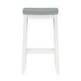thumbnail image 3 of Linon Cessford 32" Backless Bar Stool, White/Light Gray Faux Leather, Includes 1 Stool, 3 of 7