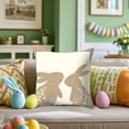 thumbnail image 6 of RXIRUCGD Easter Pillow Covers 18x18, Cute Bunny Floral Eggs Pillowcase Farmhouse Easter Decorations Spring Holiday Decor Throw Cushion Case for Home Car Couch, 6 of 6