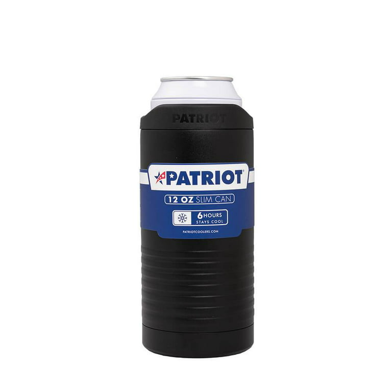 Patriot Insulated Stainless Steel Slim Can Cooler - 12 oz Custom