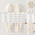 thumbnail image 3 of Gerichy Infant Baby Girl Fall Outfit Romper Floral Print Ruffled Trim Crew Neck Long Sleeve Jumpsuit Newborn Waffle Clothes 0-18 Months, 3 of 7