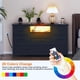 thumbnail image 4 of 8 - cajón cómoda mesa de TV con LED & power outlet para 55\, 4 of 8