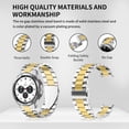 thumbnail image 3 of Pulsera de acero inoxidable de reemplazo GOLDTOLUCK para Samsung Galaxy Watch 8 7 6 5 4, 3 of 7