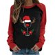 thumbnail image 2 of Pntutb Mujer Primavera Patchwork Navidad Impreso Manga Larga Cuello Redondo Casual Tee tops Pntutb Pntutb-7399, 2 of 5