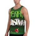 thumbnail image 2 of Fotbe Merry Christmas Pattern Men's Quick Dry Workout Tank Top Gym Muscle Tee Fitness Bodybuilding Sleeveless T Shirt Breathable Workout Shirt-, 2 of 9