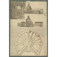thumbnail image 3 of de la Maire 11x14 Black Modern Framed Museum Art Print Titled - Architectural Drawing for a Chapel and Hospital (ca. 1767), 3 of 5