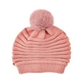 thumbnail image 4 of Yigetop Winter Hats for Women Woolen Hat Women's Fashion Wrap Hat Warm Ear Protection Windproof Knit Hat Hairball Hat Beanie for Women Pink One Size, 4 of 4