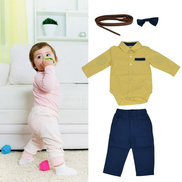 Conjunto De Pantalones Y Camisas Para Nino Traje Elegante De Moda Para Bebe Y Caballero Lavable A Maquina Para Ninos Y Fiestas De Cumpleanos Amonsee No Walmart en linea