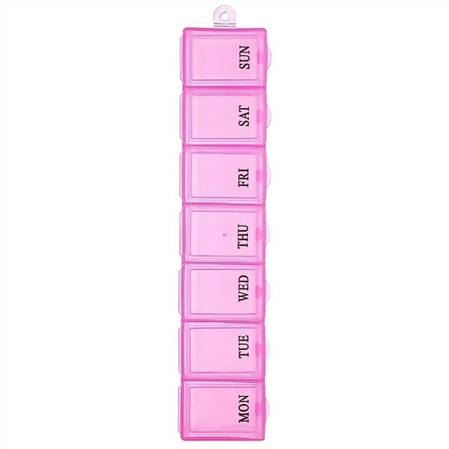 Weekly Pill Case Portable: Dustproof 7 Day Pill Organizer Daily Tablet Holder