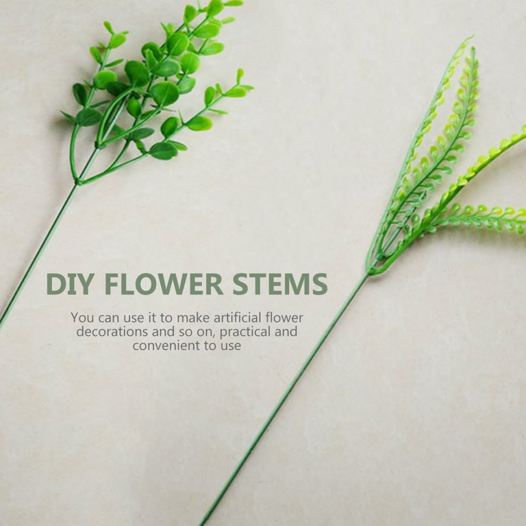 100pcs Green Floral Wires Artificial Green Flower Stem Flower Flower Wire  Sticks Floral Arranging Craft For Wedding Decoration