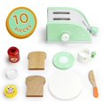 thumbnail image 3 of Imagination Generation Wood Eats! Pop-Up Toaster Breakfast Playset | Food Toys Pretend Play, 3 of 7