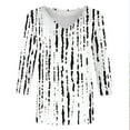 thumbnail image 5 of Ruimatai Women's Casual Printed V-Neck 3/4 Sleeve Blouse Loose Comfortable Tops for Daily Wear, 5 of 5