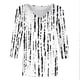 thumbnail image 5 of Xuyuer Womens Plus Size Fashion Non Positioning Printed Tops V Neck T Shirts 3/4 Sleeve Blouse Summer Casual Tees S-3X, 5 of 5