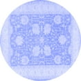 thumbnail image 1 of Ahgly Company Indoor Round Oriental Blue Traditional Area Rugs, 7' Round, 1 of 4