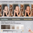 thumbnail image 4 of FANRAL Vanity Desk with LED Lighted Mirror and Power Outlet,Makeup Vanity Table with Storage Drawers,3 Lighting Modes and Adjustable Brightness,Dressing Table for Bedroom,Walnut Vanity, 4 of 7
