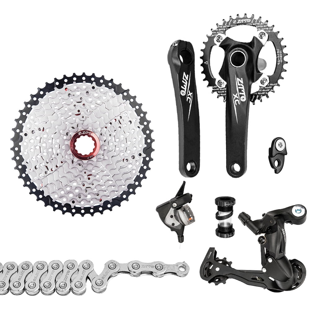 ZTTO 1x10 Speed MTB Derailleurs Shifter Groupset Bike Crankset 11 50T Cassette Flywheel 10 Speed Chain for MTB Mountain Bike Multicolor Walmart
