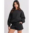 thumbnail image 2 of Women 2 Piece Outfits Sweat Shorts Sets 2024 Oversized Casual Lounge Matching Set Sweatsuit Tracksuit Clothes, 2 of 18