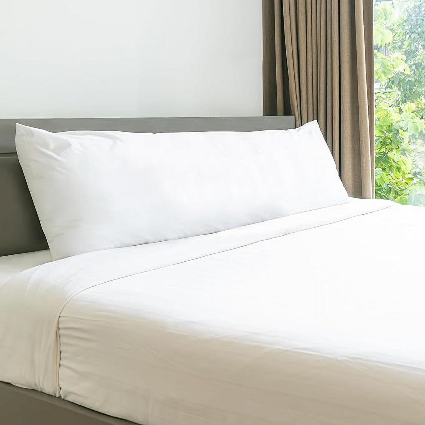 Elegant Comfort Full Body Pillow Insert, Poly-Cotton Shell with Siliconized Fiber Filling, Soft and Fluffy for Side Sleepers, 20 x 49