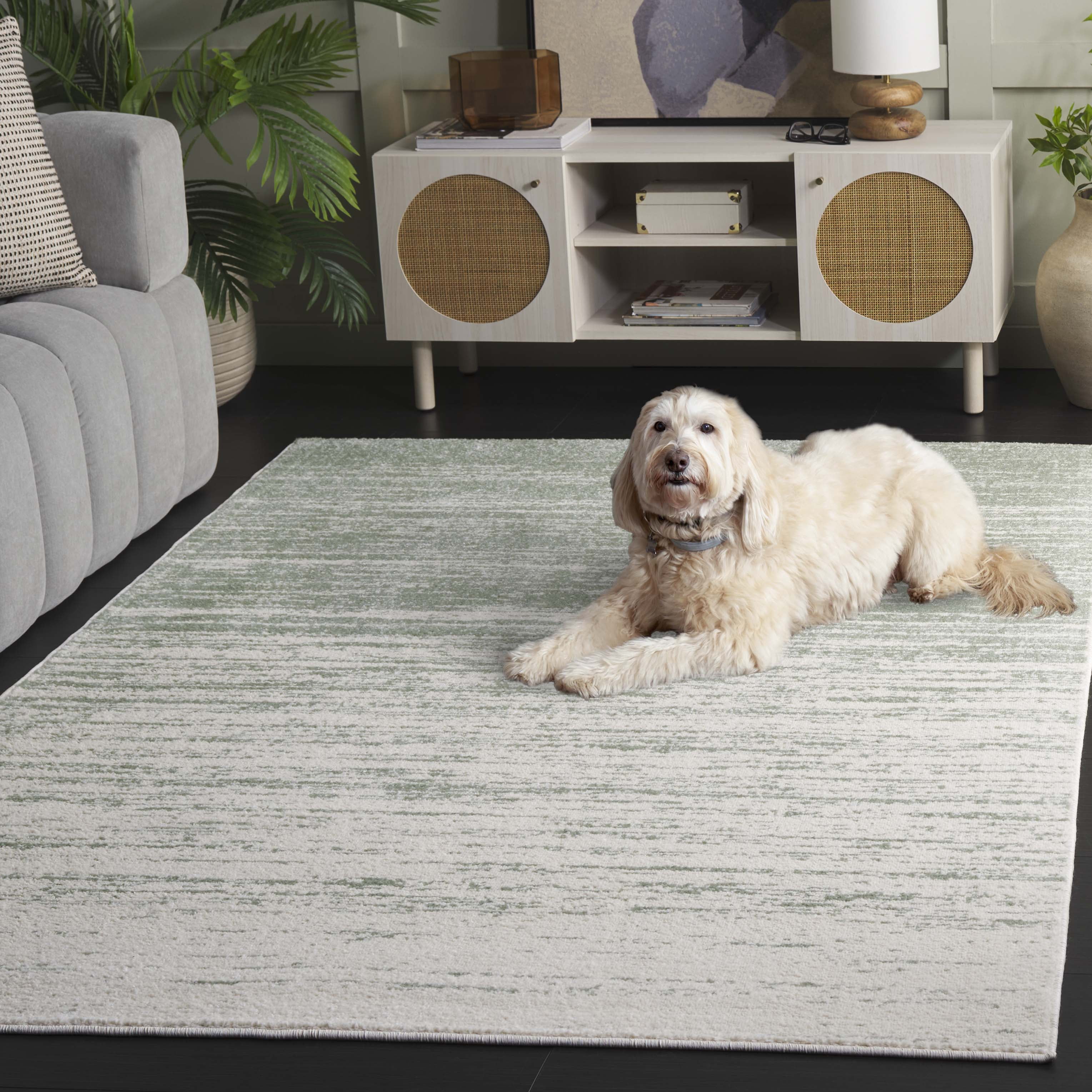 Safavieh Adirondack Esmond Striped Area Rug, Sage/Ivory, 6' x 8'
