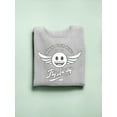 thumbnail image 3 of Fly Away - Retro Winged Emoji Graphic Women's Sweatshirt, 3 of 4