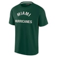 thumbnail image 2 of Unisex Fanatics Green Miami Hurricanes Elements Super Soft Short Sleeve T-Shirt, 2 of 3