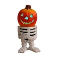 thumbnail image 1 of Estatua de caballero calabaza, decoración de Halloween con luces LED, artesanía fina 14 cm x 7 cm x 6 cm, 1 of 9