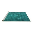 thumbnail image 2 of Ahgly Company Machine Washable Indoor Rectangle Persian Turquoise Blue Traditional Area Rugs, 6' x 9', 2 of 4