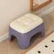 thumbnail image 4 of Muebles de oficina para el hogar Taburete pequeño de plástico para el hogar Taburete de baño para sala de estar Taburete pequeño grueso y bajo Taburetes pequeños apilables de cuero sintético cuadrado, 4 of 6