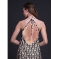 thumbnail image 2 of Bimba Robe Dos Nu Géométrique d'Été pour Femmes, Col Halter, Plage, TG, 2 of 6