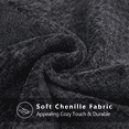 thumbnail image 4 of JIATER Pack of 2 Throw Pillow Covers Chenille Decorative Couch Pillow Covers,18x18,Dark Gray, 4 of 6