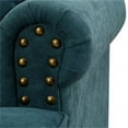 thumbnail image 6 of Accent Chair, 38" Modern Chenille Upholstered Sofa Couch with Nails and Armrests, Comfy Single Sofa Chair with Brown Legs for Apartment Bedroom Home Office, Lake Green, 6 of 7