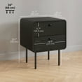 thumbnail image 3 of HOMCOM Ensemble de 2 Tables de Nuit avec 2 Tiroirs de Rangement, Tables de Chevet, Noir, 3 of 10