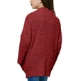 thumbnail image 4 of Sherrylily Girls Cardigan Open Front Popcorn Knit Long Sleeve Sweaters Coat with Pockets, 4 of 5