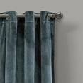 thumbnail image 2 of Prima Velvet Solid Room Darkening Window Curtain Slate Blue Set 38X84, 2 of 5