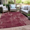 thumbnail image 6 of Addison Rugs Chantille Indoor/Outdoor Transitional Geometric Burgundy Washable Rectangle Rug, 5' x 7'6", 6 of 6