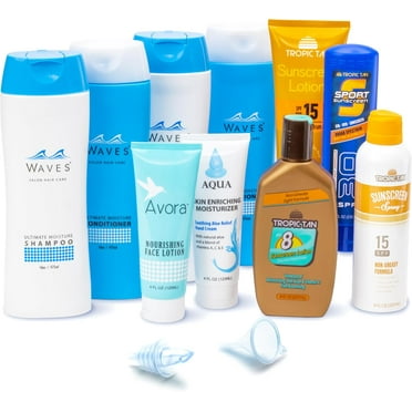 GoPong Cruise Bundle Hidden Alcohol Travel Flasks (104 oz Total) - Set of 10 Secret Liquor Containers for Beaches, Cruises, and Sports Events – Includes Funnel & Spout