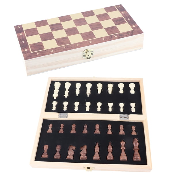 Juego De Ajedrez Magnético De Madera Portátil, Tablero Plegable, Juego De Escritorio, Juguete Para Niños, Principiantes Y Adultos