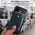 thumbnail image 4 of PU Leather Wallet Case for iPhone 11 Pro Max Necklace Lanyard Case Cover with Card Holder Adjustable Detachable Anti-Lost Neck Strap for Apple iPhone 11 Pro Max 6.5",Blue, 4 of 18