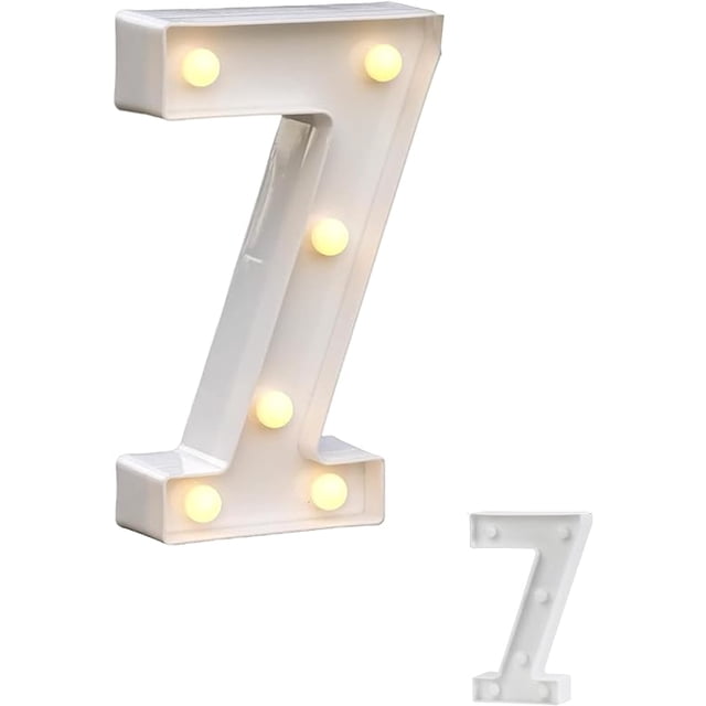 Letra y Número con Luz LED Bluelander '7'